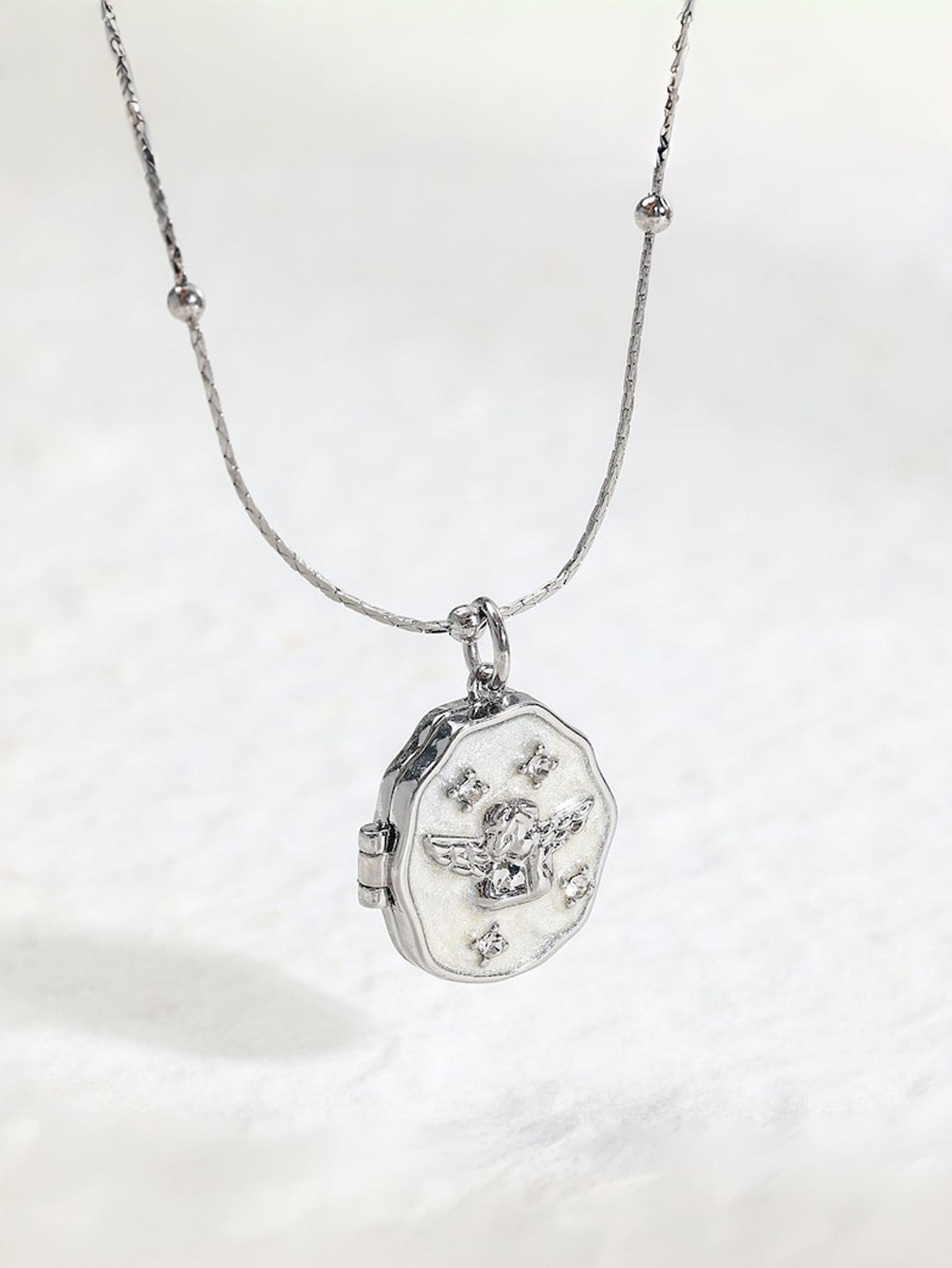 Custom Angel Photo Pendant Necklace Vintage Pendant Necklace